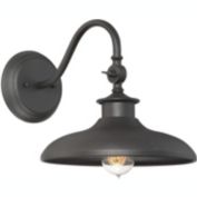Trade Winds Lighting TW79589-BK Black Gooseneck Barn Light LED Compatible Fixture for Indoor/Outdoor Use