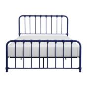 Lexicon Home Decorative Queen Metal Platform Bed - Blue - 62.5 X83.5 X46