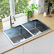 Home Life Boutique Handmade Kitchen Sink with Strainer Stainless Steel