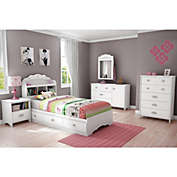 South Shore South Shore Tiara Twin Mates Bed (39&#39;&#39;) With 3 Drawers - Pure White