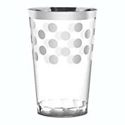 Smarty Had A Party 12 oz. Clear with Silver Dots Round Disposable Plastic Tumblers (240 Cups)
