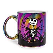 Disney The Nightmare Before Christmas Jack Skellington 20-Ounce Electroplated Ceramic Mug   Large Coffee Cup For Espresso, Caffeine, Beverages   Home & Kitchen Essentials   Tim Burton Halloween Decor