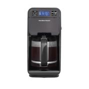 Elite 12 Cup Programmable Coffee Maker in Black Stainless Steel