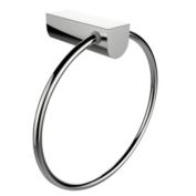 American Imaginations 7.09"W Round Stainless Steel Towel Ring In Chrome (AI-34604)