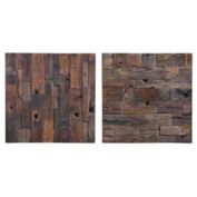 Contemporary Home Living Set of 2 Brown and Gray Contemporary Square Wall Decor