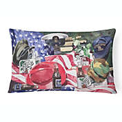 Caroline&#39;s Treasures Barq&#39;s and Armed Forces Canvas Fabric Decorative Pillow 12 x 16
