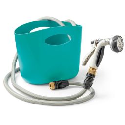 GF GARDEN 1/2 in. dia. x 50 ft. Self Expandable Hose Kit Aquago in Blue