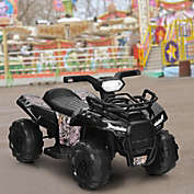 Costway Kids 6V ATV Quad Electric Ride On Car Toy for Toddlers w/MP3&LED Lights, Black