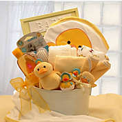 GBDS Bath Time Baby New Baby Basket-Yellow- baby bath set new baby gift basket