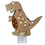 Roman 6" Wooden LED Tyrannosaurus Rex Dinosaur Night Light