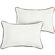 Outdoor Living and Style Set of 2 Sunbrella Canvas Natural/Canvas Taupe Outdoor Pillow, 20"