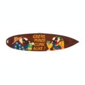 RAM Outdoor Decor Acacia Wood Great Minds Clink Alike Wall Sign