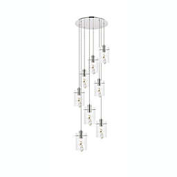 Elegant Lighting Luxurious Hana 8 Lights Pendant for Living Room, Kitchen, Bedroom & Hallway, Chrome