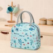 Kitcheniva 1-Pack Portable Insulated Lunch Bag Bento Box Cooler Tote, Blue Ocean