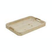 Cheungs Home Decorative Curved White Wood Tray