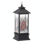 Melrose Home Decorative Barn Snow Globe Lantern 11.5"H Acrylic 6 Hr Timer 3 AA Batteries, Not Included