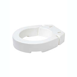 Carex Round Hinged Toilet Seat Riser, Adds 3.5 Inches of Height to Toilet, 300 Pound Weight Capacity, Raised Toilet Seat