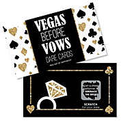 Big Dot of Happiness Vegas Before Vows - Las Vegas Bridal Shower or Bachelorette Party Game Scratch Off Dare Cards - 22 Count