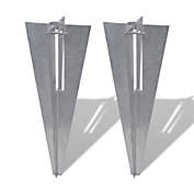 Home Life Boutique Fence Post Spikes 2 pcs Steel