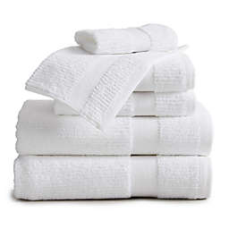 Market & Place Roda Cotton Ribbed 6-Piece Bath Towel Set in White