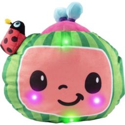 Jazwares CoComelon Night Time Glow Melon 8" Plush Stuffed Animal Toy - Lights & Sounds - Officially Licensed - for Ages 18 Months and up