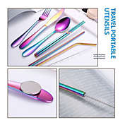 Stock Preferred Portable Utensils Travel Camping Cutlery Set 8 Pcs Knife Fork Spoon