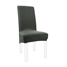 PiccoCasa Soft Strech Spandex Long Back Chair Protector, 1 Piece, Gray
