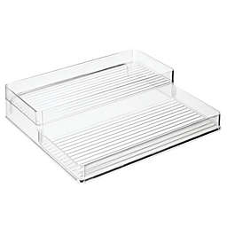 mDesign Plastic Kitchen Tiered Canned Food Storage Shelves - Clear