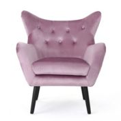 Contemporary Home Living 39.25" Purple and Black 1970s Contemporary Arm Chair