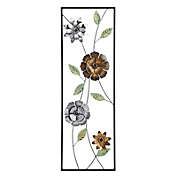 Juvale Metal Flower Wall Decor for Living Room, Wall Art for Gifts, Weddings, Housewarming (12 x 35 In)