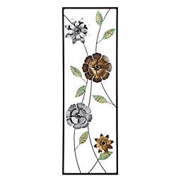Juvale Metal Flower Wall Decor for Living Room, Wall Art for Gifts, Weddings, Housewarming (12 x 35 In)