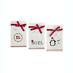 Classic Turkish Towels Christmas Noel Collection Set Of 6 Hand Towels