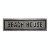 Cheungs Decorative Galvanized Metal Rectangular Beach Sign Wall Decor in Black Trim