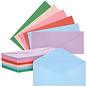Juvale 96 Pack #10 Colored Business Envelopes for Office Supplies, Checks, Invoices, Letters, Gummed Seal, 6 Pastel Colors (4-1/8 x 9-1/2 In)