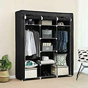 Kitcheniva 69" Portable High Quality Closet Wardrobe Clothes, Black