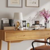 Flash Furniture Comerford 3 Piece Galvanized Finish Metal and Rustic Wood Organizer Set For Desktop, Countertop, or Vanity