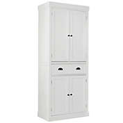 Slickblue Cupboard Freestanding Kitchen Cabinet w/ Adjustable Shelves-White