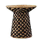 Southern Enterprises 18" Brown and Black Woven Accent Table