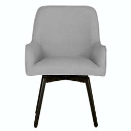 Studio Designs Home Spire Luxe Swivel Guest/Dining/Office Accent Chair with Arms and Metal Legs - Heather Grey