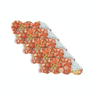 C&F Home Ghisella Cotton Quilted Reversible Rectangular 13" x 19" Placemat Set of 6. View a larger version of this product image.