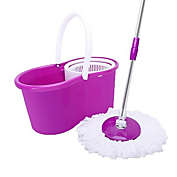 Infinity Merch 360-Degree Rotary Head Stretchable Ultra Slim Mop in Purple