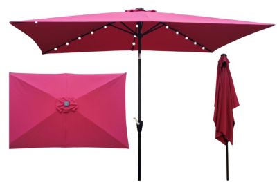 Yeah Depot 10 x 6.5ft Rectangular Patio Umbrella Outdoor Market Umbrellas with Crank
