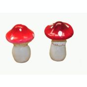 MiniGardenn 10043 Fairy Garden Miniature Life Size Mushroom Statue, Red