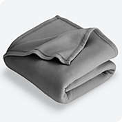 Bare Home Polar Fleece Blanket - Warm Cozy - Hypoallergenic Premium Poly-Fiber Yarns - Thermal - Lightweight Bed Blanket - Twin/Twin XL, Grey