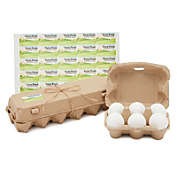Okuna Outpost 20 Reusable Paper Egg Cartons, 12 and 6 Count Sizes with 125 Labels, Jute String (146 Pieces)