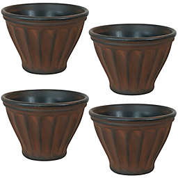 Sunnydaze Indoor/Outdoor Patio, Garden, or Porch Weather-Resistant Double-Walled Charlotte Flower Pot Planter - 16
