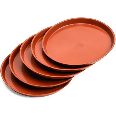 *24* NEW HEAVY DUTY FLOWER POT SAUCERS BASES PLATES FITS 8" PLANTER EVER GREEN 