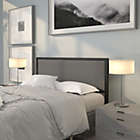 Alternate image 0 for Emma + Oliver Queen Size Metal Headboard - Dk Gray Fabric Upholstery Fits Standard Bed Frames