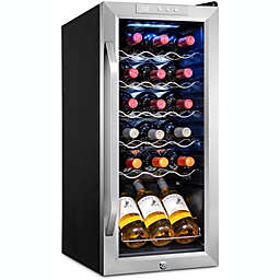 Ivation 18 Bottle Compressor Wine Cooler Refrigerator w/Lock 41f-64f Stainless Steel