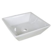 American Imaginations Above Counter White Vessel in Enamel Glaze Finish